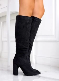 WENDY - Stivali Neri Scamosciati Con Tacco Alto -Negozio al dettaglio Alexoo 011 0287247b ada1 4c68 bb30 57baf9dcd24e