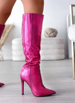 BRENDA - Stivali Fuxia Metallizzati Alexoo Con Tacco Alto -Negozio al dettaglio Alexoo 011 19000a0a 0934 4d6d b0c4 2aea447cf05e