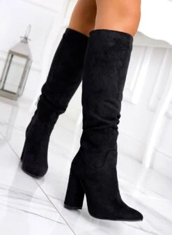 WENDY - Stivali Neri Scamosciati Con Tacco Alto -Negozio al dettaglio Alexoo 014 18ac0560 3d8c 4dd1 bf52 42db97f02b7d