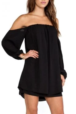 Abito A Fascia In Velo Nero -Negozio al dettaglio Alexoo 02 3 40