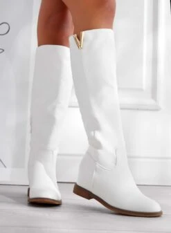 RANDA - Stivali Bianchi Con Zeppa Interna -Negozio al dettaglio Alexoo 03 794c9a60 f07f 4eed 802c 1bc9d5e73e52