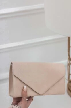 Borsa - Pochette B205 Beige Scamosciata -Negozio al dettaglio Alexoo 0Z1A2013