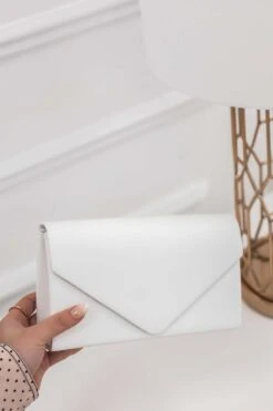 Borsa - Pochette B205 Bianca In Finta Pelle -Negozio al dettaglio Alexoo 0Z1A2016