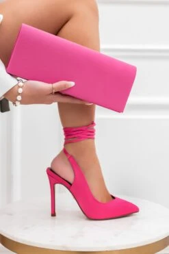 LIZZY - Decolletè Alexoo Fuxia In Raso Con Lacci -Negozio al dettaglio Alexoo 0Z1A5149