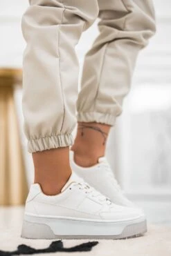 Sneakers Alexoo Bianche Con Inserti Trasparenti E Glitter -Negozio al dettaglio Alexoo 0Z1A5562