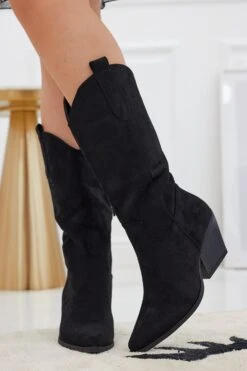 Stivali Neri Camperos Con Tacco Comodo -Negozio al dettaglio Alexoo 0Z1A6036