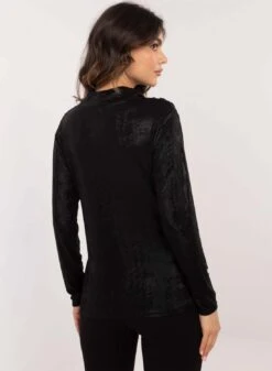 Maglia Nera Metallizzata Con Scollo Morbido -Negozio al dettaglio Alexoo 10 0a787767 661e 4671 8161 28a7d5d8127f