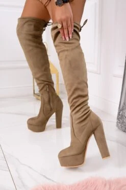 CLORIS - Stivali Fango Scamosciati Alla Coscia -Negozio al dettaglio Alexoo 10 1 97