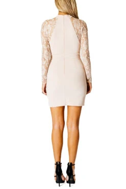 Abito Rosa Con Maniche In Pizzo E Scollo A Cuore -Negozio al dettaglio Alexoo 11 295be77c abe8 4f1f a288 6889d3aedee3