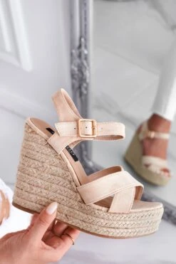 Sandali Espadrillas Alexoo Beige Con Zeppa -Negozio al dettaglio Alexoo 11 3288da1c 103d 49da 90b0 94e069a3c3dc