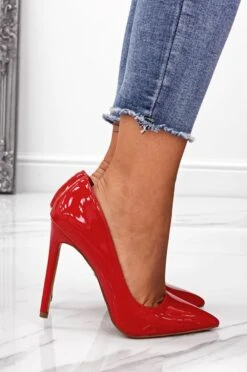 Decolletè Rosse In Vernice Con Tacco Alto -Negozio al dettaglio Alexoo 11 4 180