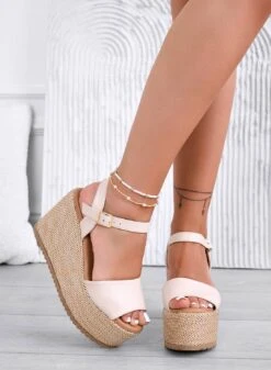 SERENITY - Sandali Beige Con Zeppa E Cinturino 7 SERENITY - Sandali Beige Con Zeppa E Cinturino -Negozio al dettaglio Alexoo 11 70a24191 80fe 492e 83db df8781644838