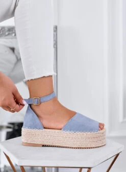 LICIA - Espadrillas Azzurre Platform Con Cinturino Alla Caviglia -Negozio al dettaglio Alexoo 12 03c73426 9285 464d 83b2 f79df5ab312c