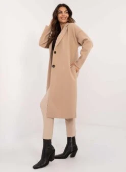 Cappotto Lungo Elegante Beige Con Bottoni -Negozio al dettaglio Alexoo 12 3d0710a5 b9dc 4256 9abc 76e3ad3569ac