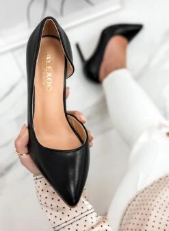 AURORA - Decolletè Alexoo Nere Con Apertura Laterale E Tacco Alto