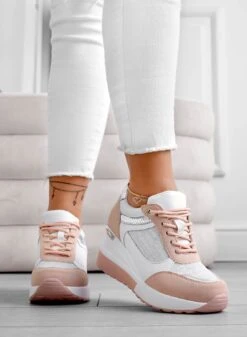 Sneakers Rosa Con Inserti In Tessuto Glitter Argento -Negozio al dettaglio Alexoo 12 f75f3a6d 8a1c 4c8e bd46 35f02f13c964