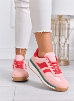 BIELLA - Sneakers Rosa In Tessuto Con Dettagli Rossi E Suola In Gomma -Negozio al dettaglio Alexoo 16 3b391e5c c20a 4bd3 8159 e7b0d3f4cbef