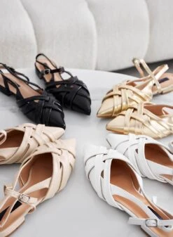 CLARA - Ballerine Beige Slingback Intrecciate -Negozio al dettaglio Alexoo 17 28e0ae19 cce5 4bf3 81a8 003a35ca5b5f