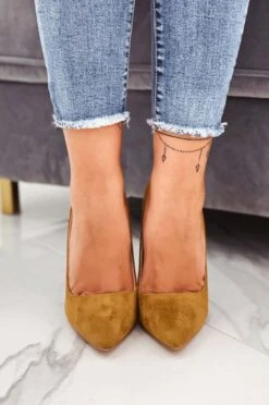 LEXIE - Decolletè Camel Scamosciate Con Tacco Alto -Negozio al dettaglio Alexoo 19 255