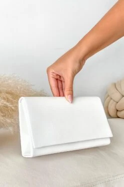 Borsa Pochette Bianca B211 In Ecopelle