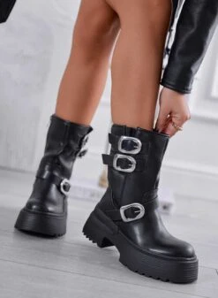 ELETTRA - Stivaletti Neri Con Fibbie Argento 5 ELETTRA - Stivaletti Neri Con Fibbie Argento -Negozio al dettaglio Alexoo 1 6f88eca3 c183 46f5 a579 df7b3108a927