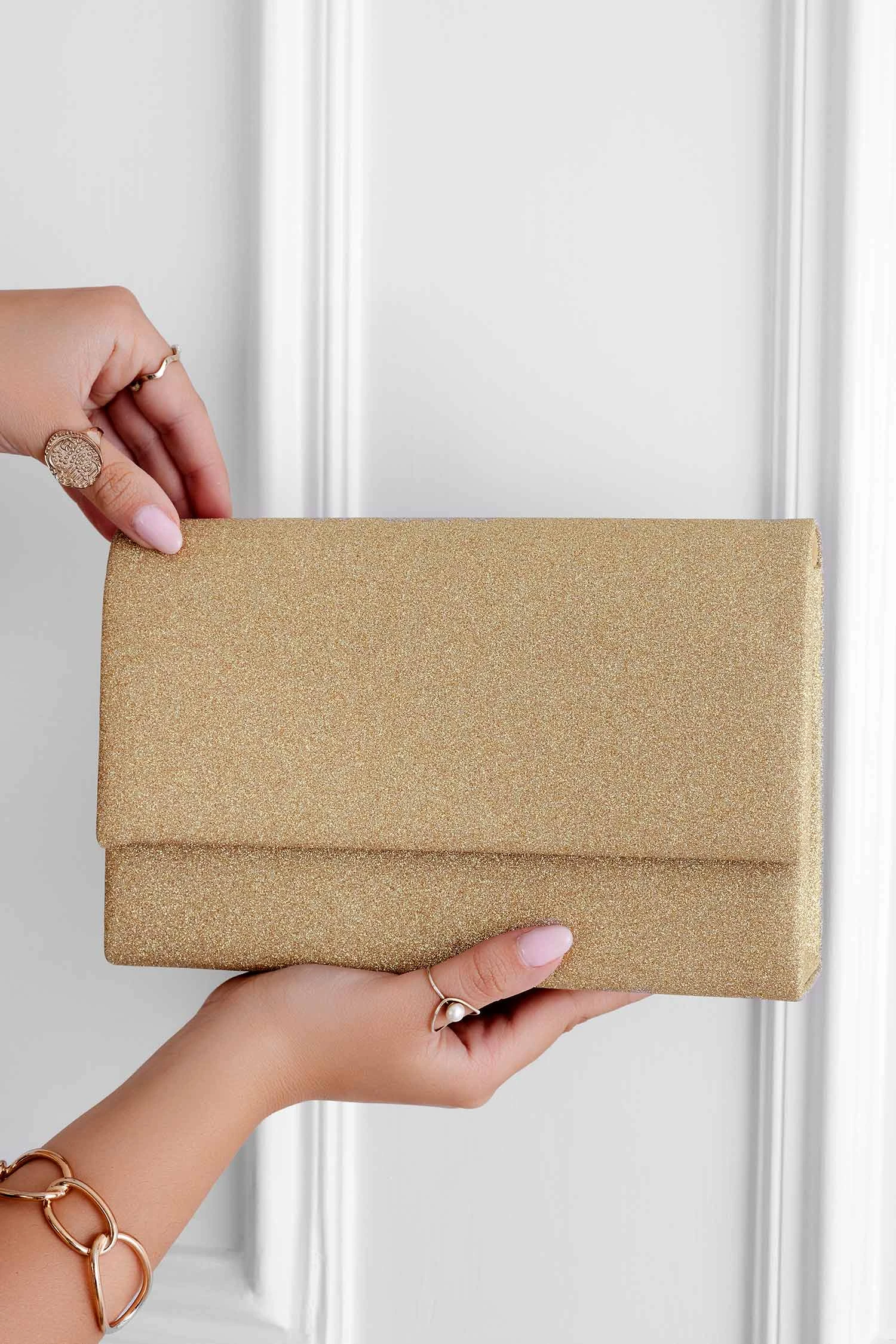 Borsa Pochette B218 Oro Con Glitter 2 Borsa Pochette B218 Oro Con Glitter - immagine 2