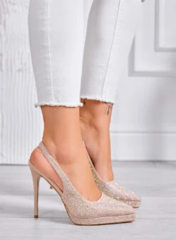 ALYSSA - Decolletè Nude Slingback Gioiello -Negozio al dettaglio Alexoo 1 912ac084 599f 4b0e 8fe6 763d2faf1435