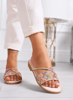 BENEDETTA - Sandali Bassi Multicolor Con Fascia Intrecciata -Negozio al dettaglio Alexoo 1 b9ba7f4e 9951 4d31 819e 70df3a042c36