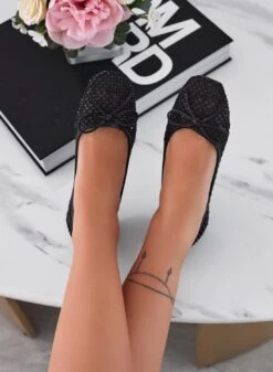 Ballerine Nere A Rete Con Fiocco E Strass -Negozio al dettaglio Alexoo 1 bd6abe46 f115 47e0 8a86 833e5cf329f1