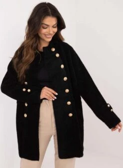 Cappotto Nero Corto Con Bottoni Oro -Negozio al dettaglio Alexoo 1 c8f6859b 5664 42b2 a66a 8cad25c6d630