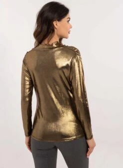 Maglia Oro Metallizzata Con Scollo Morbido -Negozio al dettaglio Alexoo 21 17699e1c 57f2 48a7 9335 18f0e41c1e5e