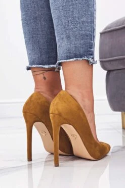 LEXIE - Decolletè Camel Scamosciate Con Tacco Alto