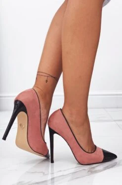 Decolletè Rosa Con Tacco E Punta In Vernice -Negozio al dettaglio Alexoo 25 2 28