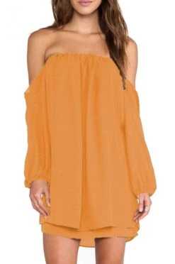 Abito A Fascia In Velo - Giallo