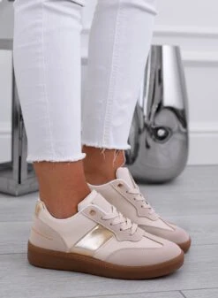 NADINE - Sneakers Beige Con Suola In Gomma -Negozio al dettaglio Alexoo 2 2fb851ed fd78 403e 923b b6d5d9fa413b