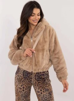 Giacca Invernale In Ecopelliccia Con Cappuccio Fango -Negozio al dettaglio Alexoo 2 47b03db4 cc0f 4633 a8c4 142469854be0