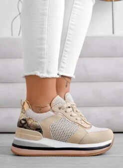 BALDWIN - Sneakers Platform Beige Con Inserti Pitonati -Negozio al dettaglio Alexoo 2 4ed5cb4e 71cb 43ef b4d3 81ecacfe4abc