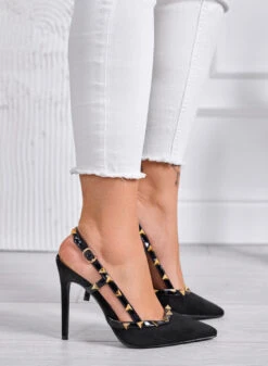 KIMM - Décolleté Nere Slingback Con Borchie Oro E Tacco Alto -Negozio al dettaglio Alexoo 2 67c2c998 c02d 4c78 ad04 e3ea4e309a03