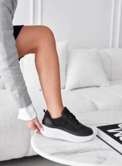 ANTONELLA - Sneakers Nere Con Inserti E Strass -Negozio al dettaglio Alexoo 2 88ef9c8b 9916 4646 bf3b 502dd512b512