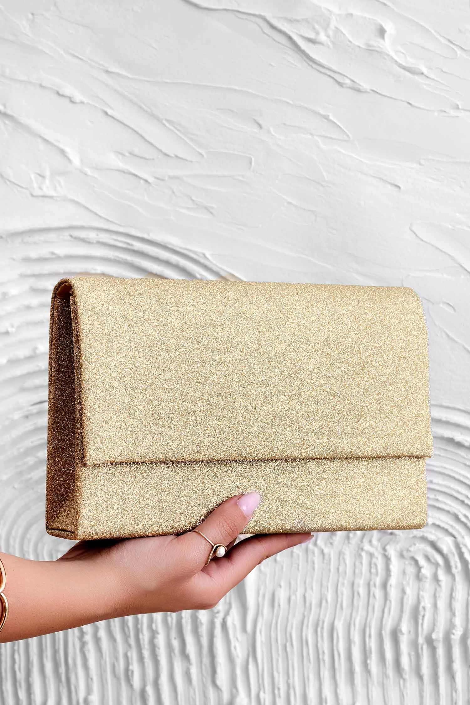 Borsa Pochette B218 Oro Con Glitter 3 Borsa Pochette B218 Oro Con Glitter - immagine 3