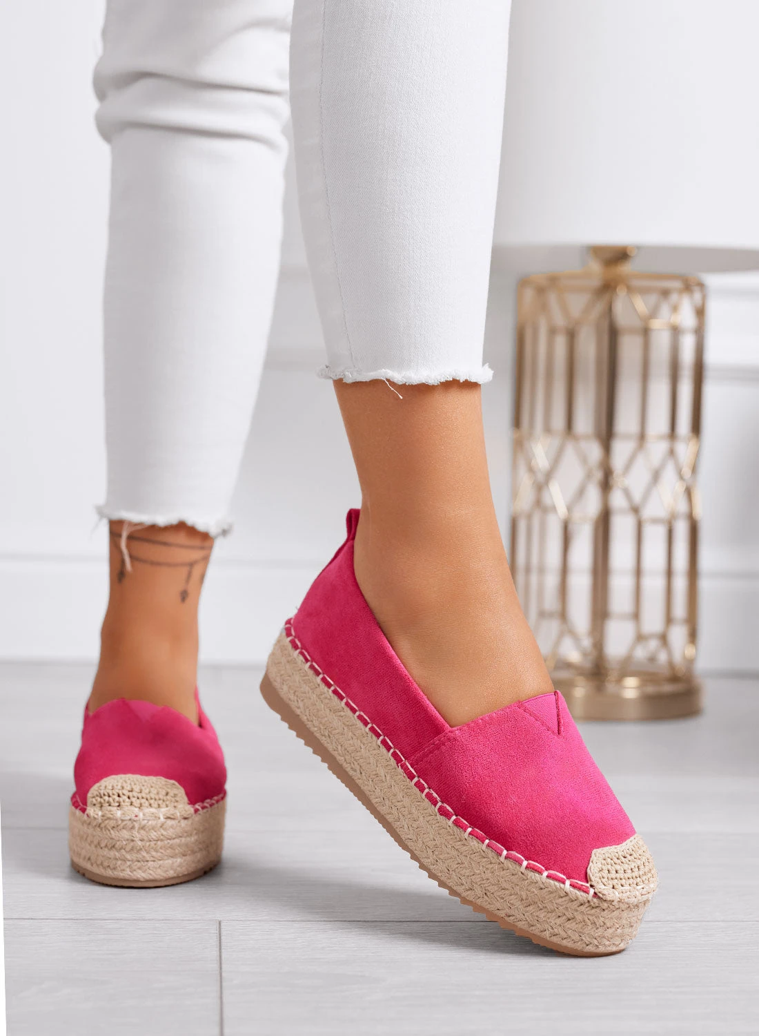 MAGDA - Espadrillas Platform Fuxia Con Punta Crochet E Suola In Corda 2 MAGDA - Espadrillas Platform Fuxia Con Punta Crochet E Suola In Corda - immagine 2