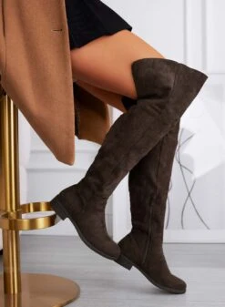 MERSIN - Stivali Marroni Scamosciati Alla Coscia -Negozio al dettaglio Alexoo 2 b1992e94 49bd 42cc a6d9 9945a7c99274