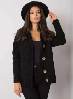 Cardigan Nero In Maglia Con Bottoni -Negozio al dettaglio Alexoo 2 b4f6b81a 36fc 4b29 9774 1b8db5016acd