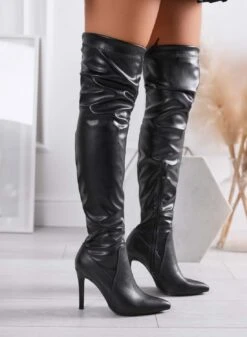 ESRA - Stivali Neri Alla Coscia Con Tacco Alto A Spillo -Negozio al dettaglio Alexoo 2 bcc8186b 2204 45b4 8d1a 31b30bd89b96