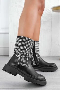 Stivaletti Neri Con Strass -Negozio al dettaglio Alexoo 2 feca4826 62c2 42c2 81df 8b2904830297