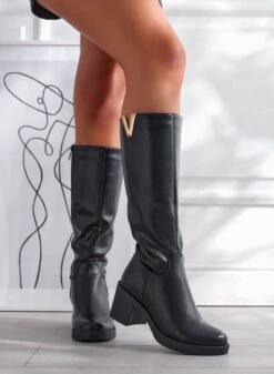 ALICE - Stivali Neri In Finta Pelle Con Tacco Largo Comodo 16 ALICE - Stivali Neri In Finta Pelle Con Tacco Largo Comodo -Negozio al dettaglio Alexoo 3 0ab19a3c 0940 4e45 ab56 29c233721398