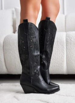 RAQUEL - Stivali Camperos Neri Traforati -Negozio al dettaglio Alexoo 3 13e418e9 38e1 46cb b563 d2a376dba7cd