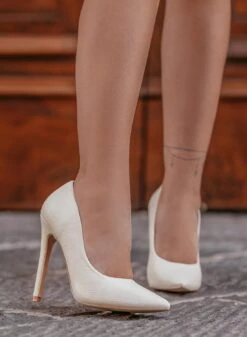 KAREN - Decolletè Beige Alexoo Con Tacco Alto