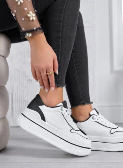 AMELIA - Sneakers Bianche Con Inserti Glitter Neri -Negozio al dettaglio Alexoo 3 21b99766 503a 4c94 b59f 6ebaefbe0169