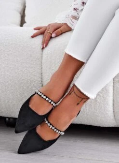 CANELA - Sabot Mary Jane Neri Bassi Con Gioiello -Negozio al dettaglio Alexoo 3 2501823a ae84 4ff2 b6c8 d66d336c3c88